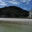 A igreja e a praia da Armação de Piedade, em Governador Celso Ramos, litoral de Santa Catarina